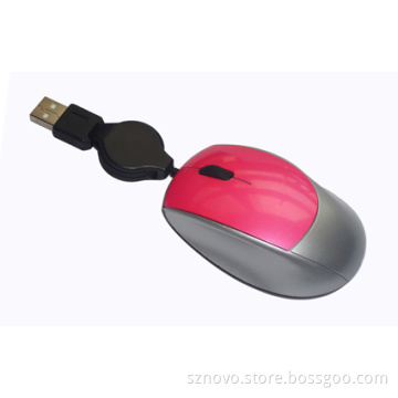 Mini Retractable USB Port, Optical Mouse (NV-M873)